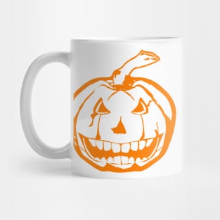 Scary Orange Pumpkin Mug
